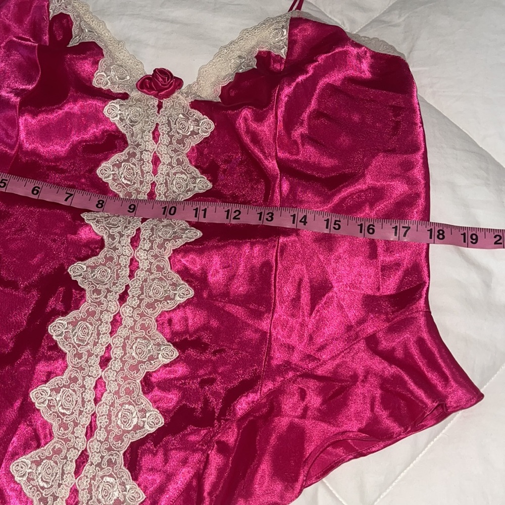 Victoria Secret Gold Label 1990's Fuchsia Teddy Vintage Lingerie size Large. EUC - Picture 4 of 14